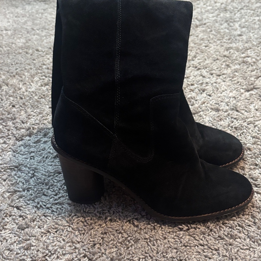 Coach Black Suede Heeled Boots - Picture 9 of 10